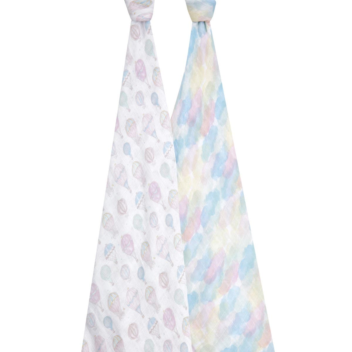Above the Clouds Organic Muslin Large Swaddle Blankets - 2 Pack